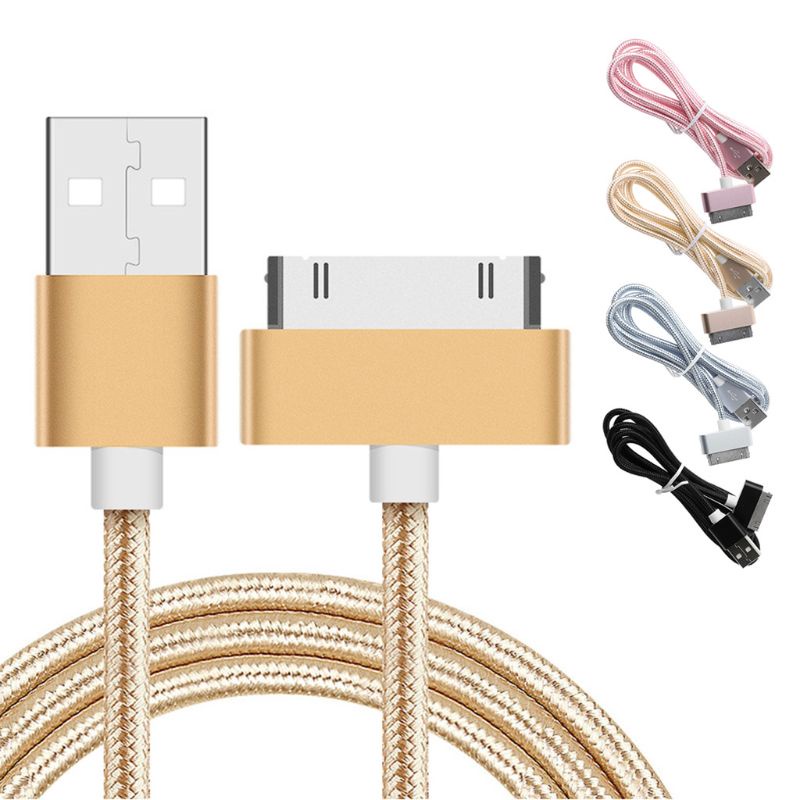 Dây cáp sạc truyền dữ liệu USB 30 chấu tiện dụng cho IP4 4s tablet táo 2 3 4 máy nghe nhạc táo