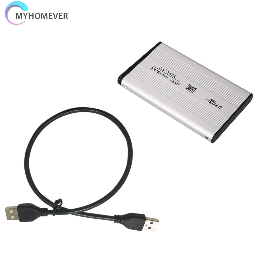 myhomever 2.5 Inch USB 2.0 SATA External Mobile Hard Disk Box Aluminum Alloy Shell