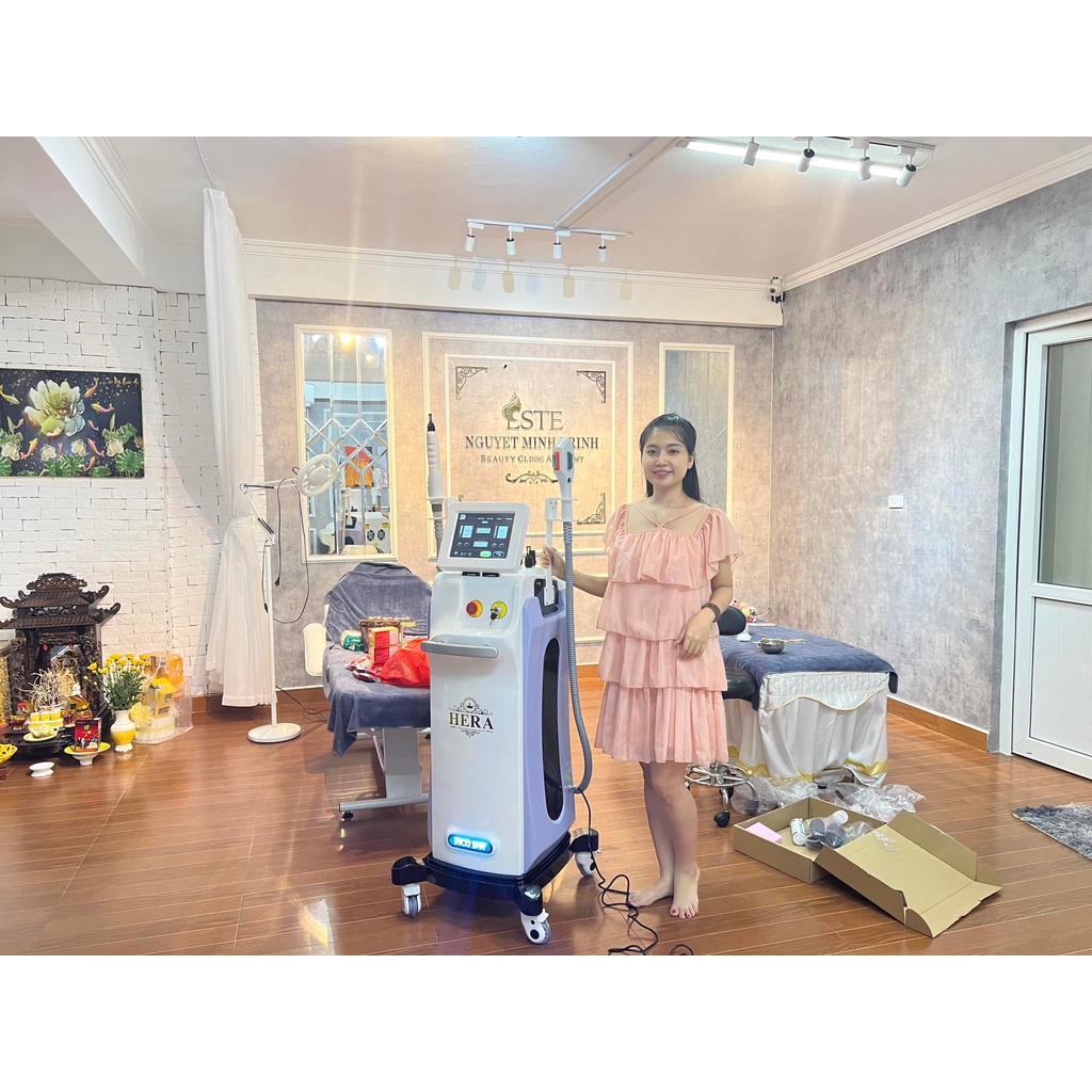 Máy Triệt lông Hera, chính hãng bắc kinh, 2in1 1 tay triệt lông 1 tay laser 2023