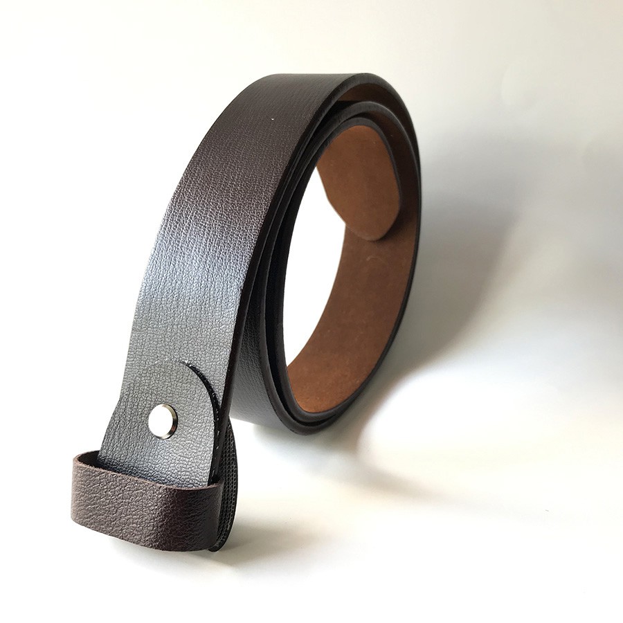 Thắt lưng nam không đầu khóa kim da pu cao cấp - Loại dây cho khóa kim xỏ lổ 4cm - giá rẽ nhất