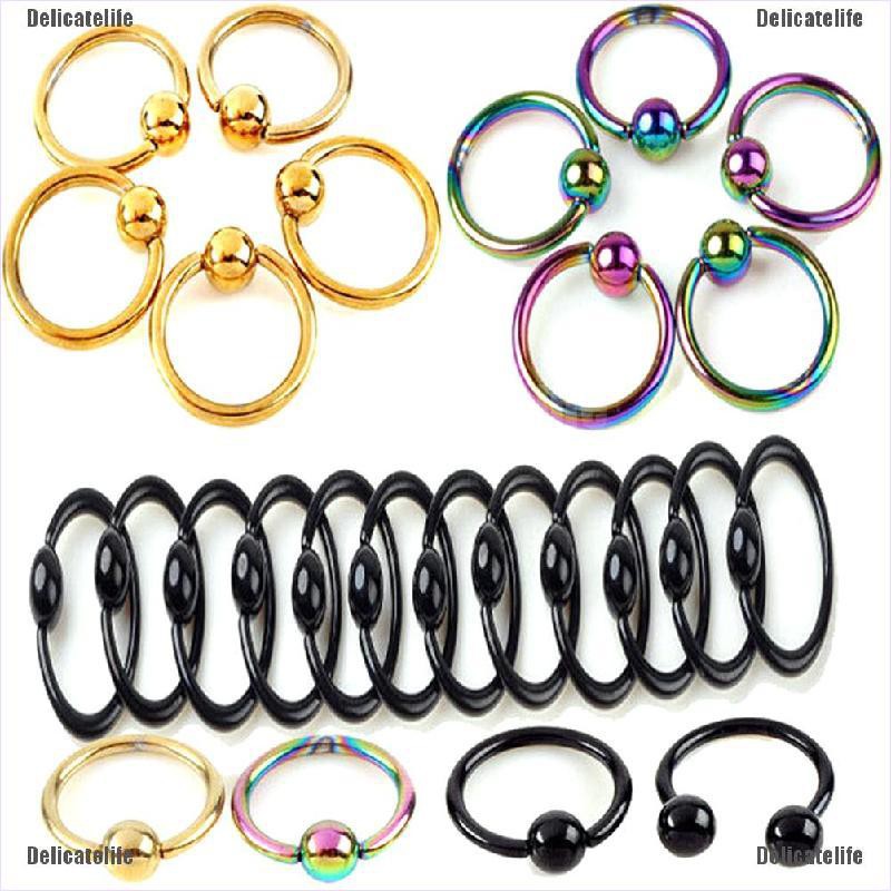 Khuyên mũi/môi dạng vòng đính banh tròn thanh lịch