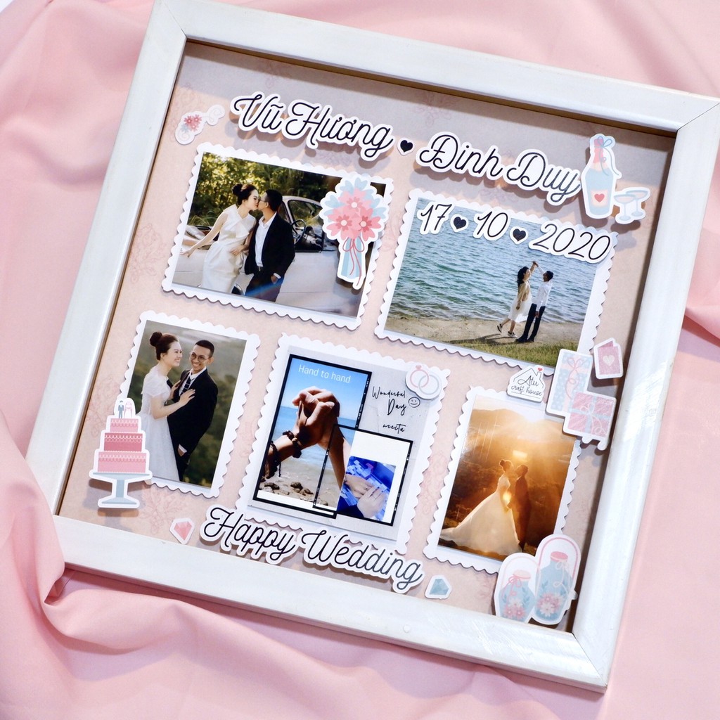 Khung Hình Scrapbook Handmade - Khung Hình Nổi - Sinh Nhật - Kỷ Niệm - Baby - Set Tự Tay Làm