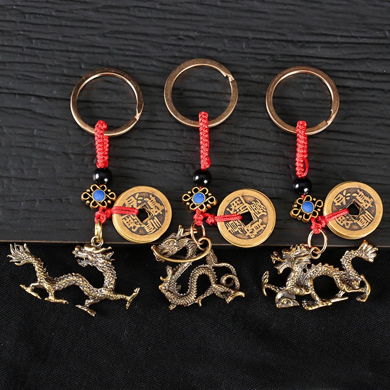 Móc Trang Trí Bằng Đồng Phong Thủy 5 Đồng Xu Rồng Bay - Nhiều Mẫu Đa Dạng - Kiểu Dáng Độc Đáo