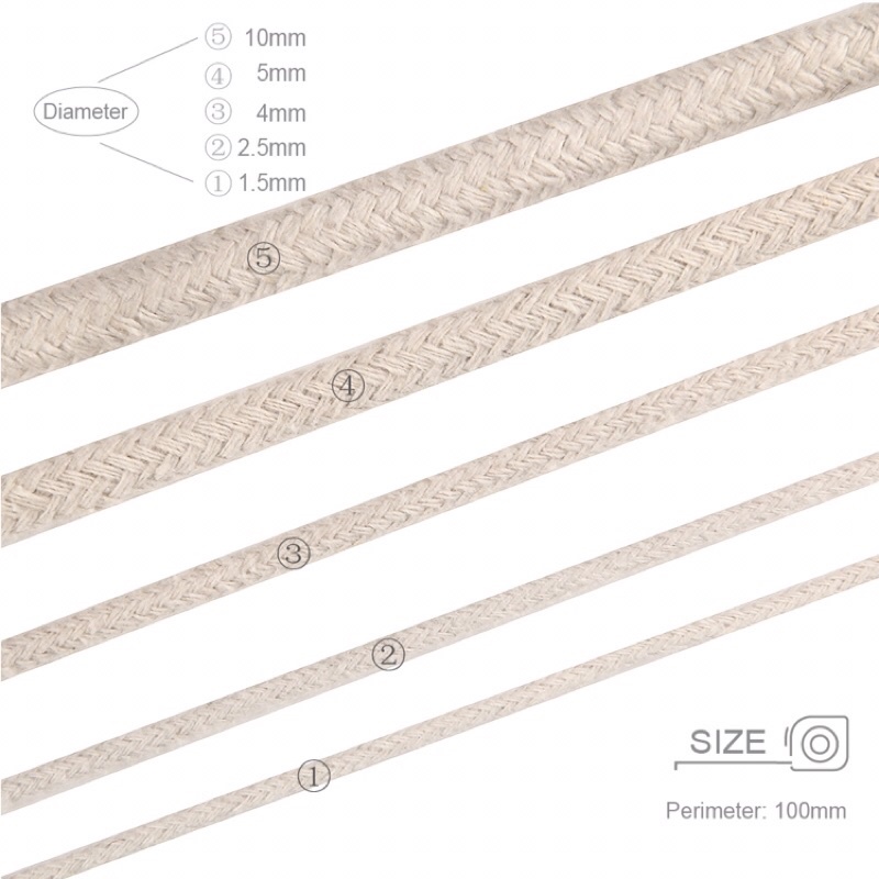 Sỉ dây sợi bông 100%cotton đan macrame