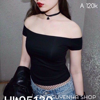 Áo trễ vai thun phom ôm