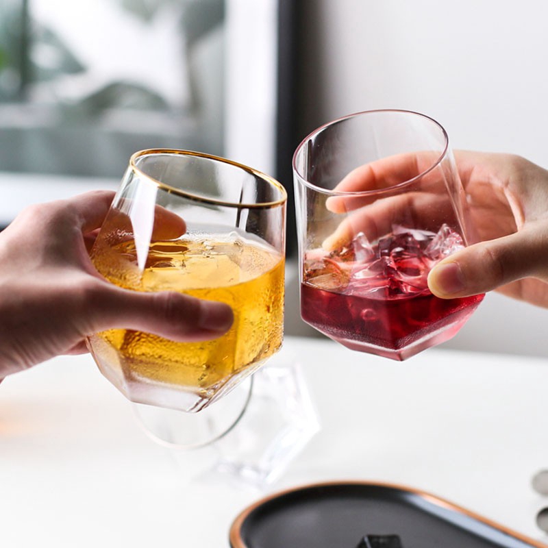 SWEEJAR Cốc thủy tinh kiểu dáng hình học độc đáo