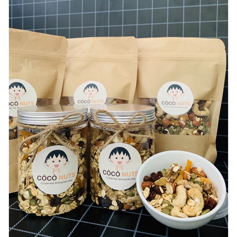 Granola cao cấp siêu hạt ( không đường) -500g