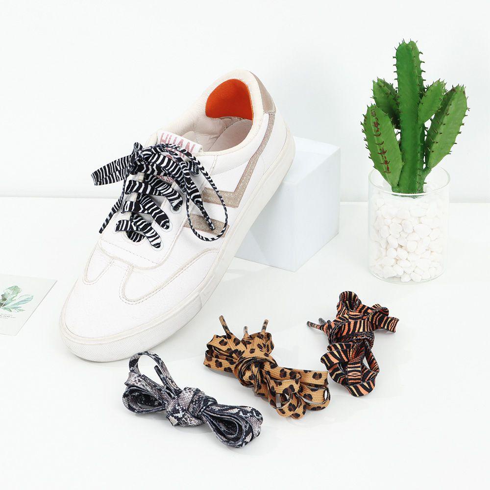 .N Dây Giày Thể Thao Họa Tiết Da Báo Ngựa Vằn Cổ Điển