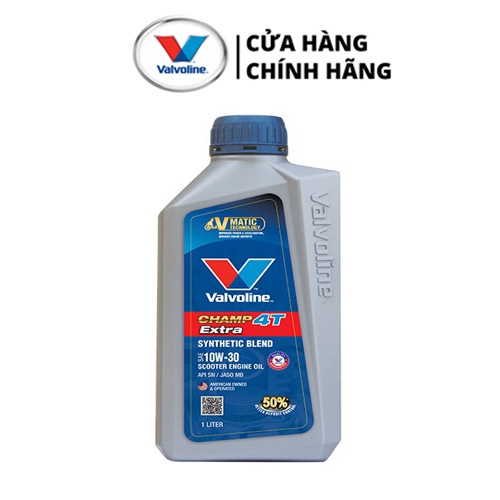 Nhớt Xe Tay Ga Valvoline Champ 4T Extra Scooter API SN JASO- 10W40/MB 0.8L-1L