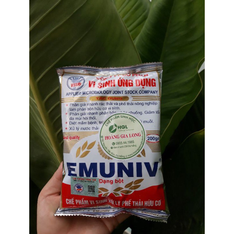 Chế phẩm Vi sinh Emuniv – xử lý phế thải nông nghiệp (gói 200g)