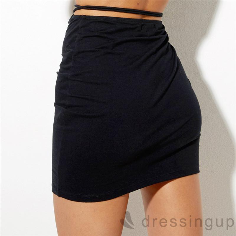 Chân váy rút dây ôm dáng màu trơn / đốm / da báo size S M L | BigBuy360 - bigbuy360.vn