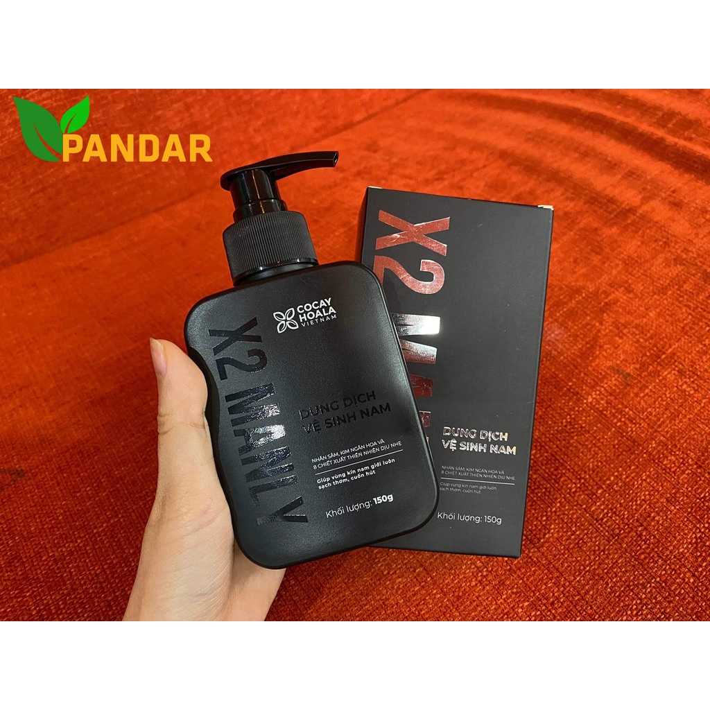 Gel vệ sinh nam X2 Manly Cocayhoala Dung dịch vệ sinh nam làm sạch giúp trẻ hóa cậu nhỏ chai 150g PANDAR