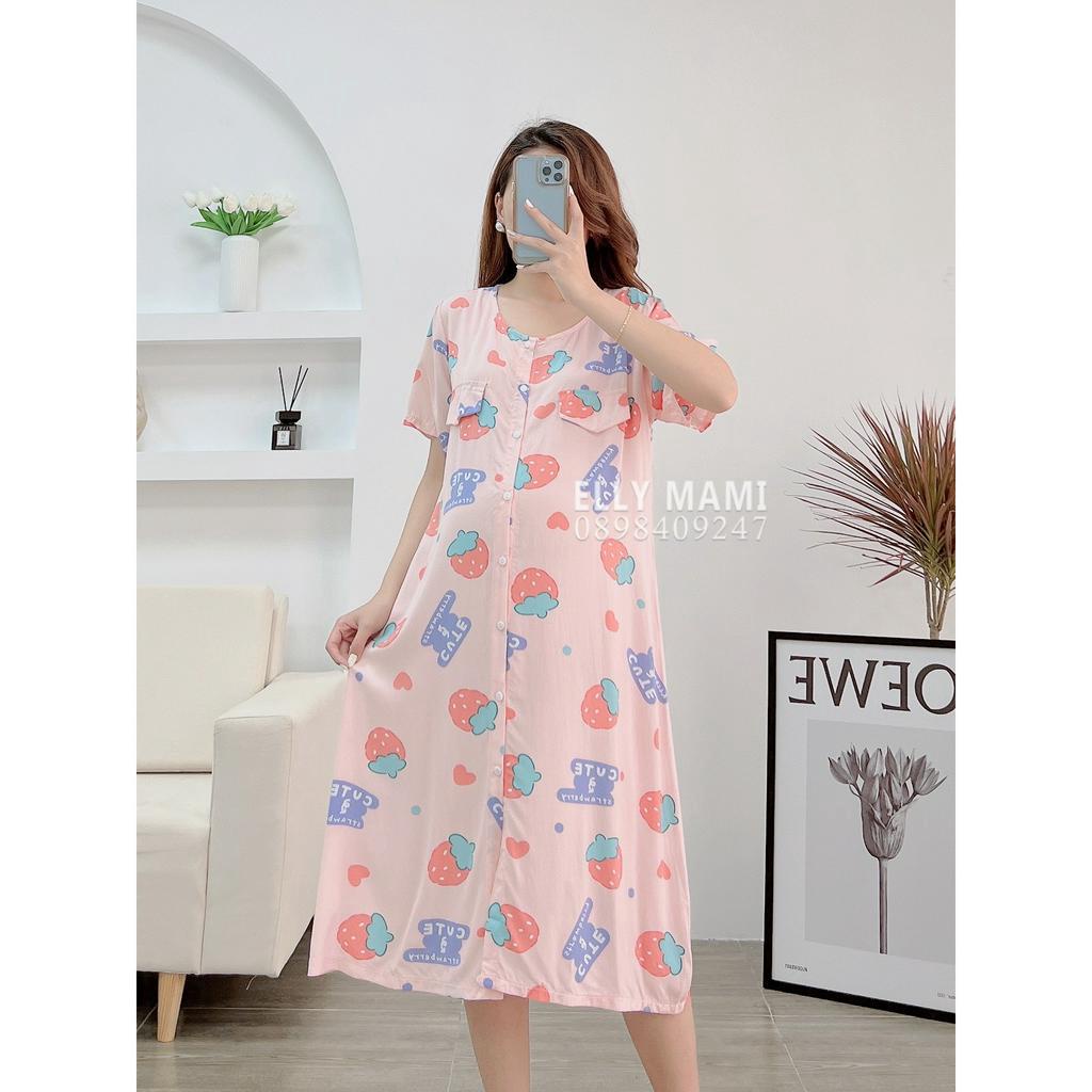 ( 40kg - 75kg )[ Cúc Mở Bé Ti ] Đầm Bầu , Suông Tole Lanh , Tôn 2 Da Thái Nhiều Màu Tay Ngắn Siêu Mát Nhẹ Tênh