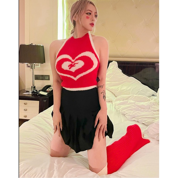 Áo hai dây Dệt Kim Co Giãn Thời Trang Hàn Quốc Dành Cho Nữ