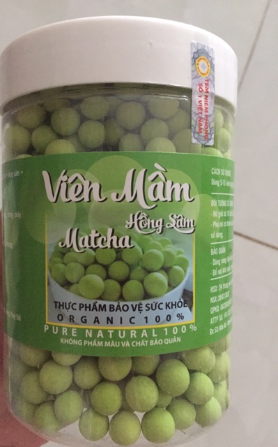 Viên mầm matcha hồng sâm