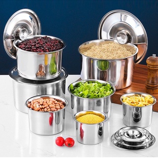 Bộ thố inox đựng gia vị có nắp đậy