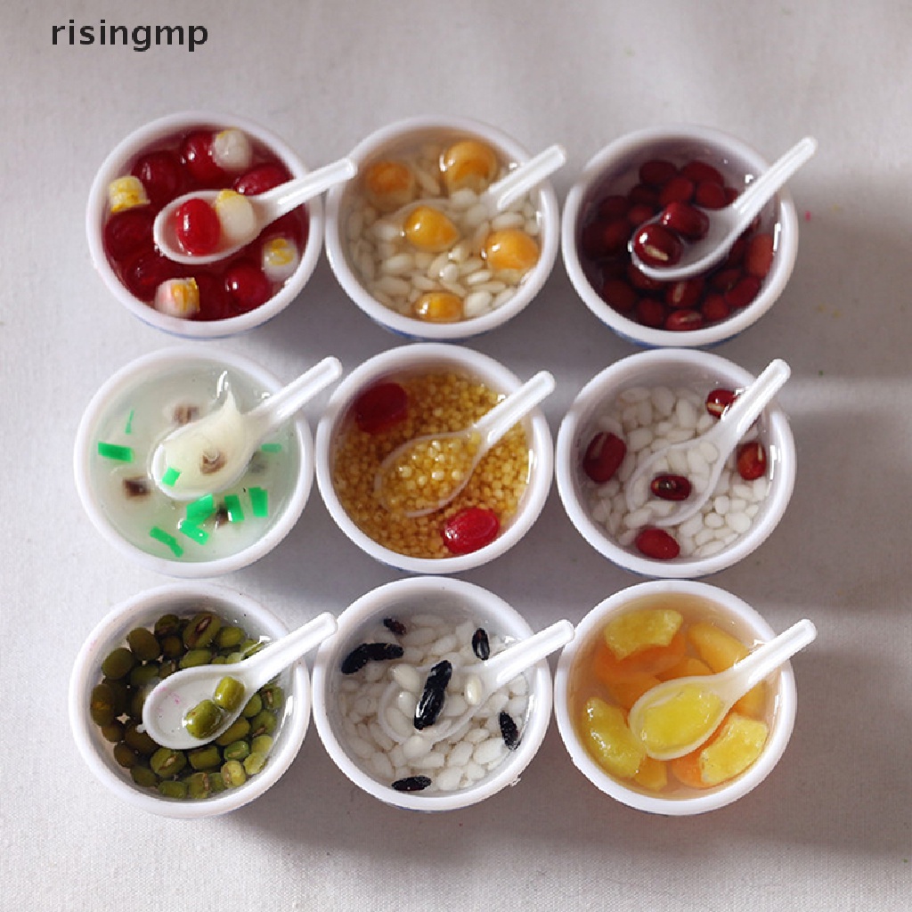 Mô Hình Tô Tráng Miệng Mini Tỉ Lệ 1: 6 Trang Trí Nhà Búp Bê ♨Nóng Bỏng