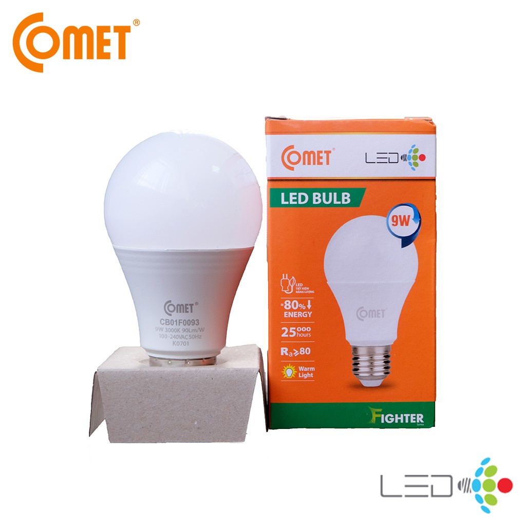 BÓNG LED BULB 9W COMET CB01F009 (thân kín)