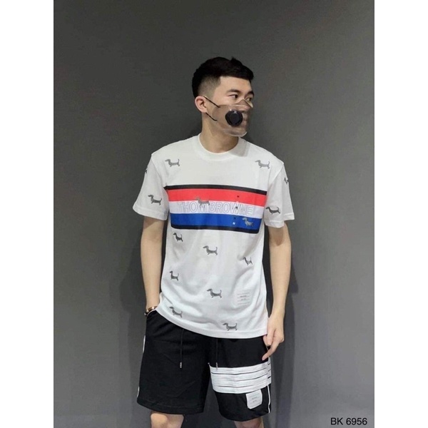 Áo THOM vạch ngực in chó TC6