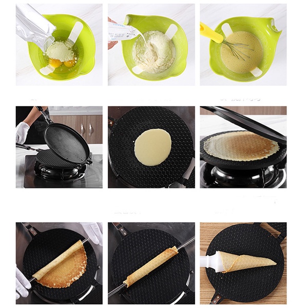 Khuôn Làm Bánh Kẹp Cuốn Nướng Chống Dính Hàng VNCLC