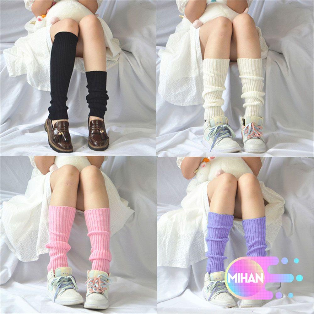 Cặp ống bao chân co giãn màu trơn bảo vệ làn da