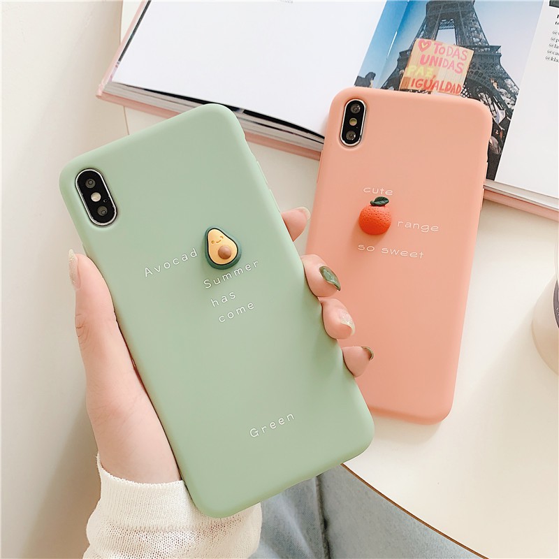 Ốp lưng iphone Trái Cây Tí Hon trơn dẻo 3D 6/6plus/6s/6splus/7/7plus/8/8plus/x/xr/xs/11/12/13/pro/max/plus/promax