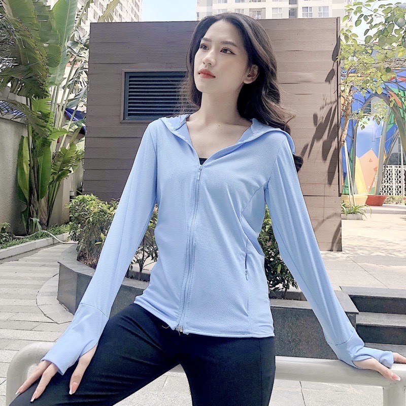 Áo chống nắng 1 lớp vải thun lạnh Nhật mới nhất 2021