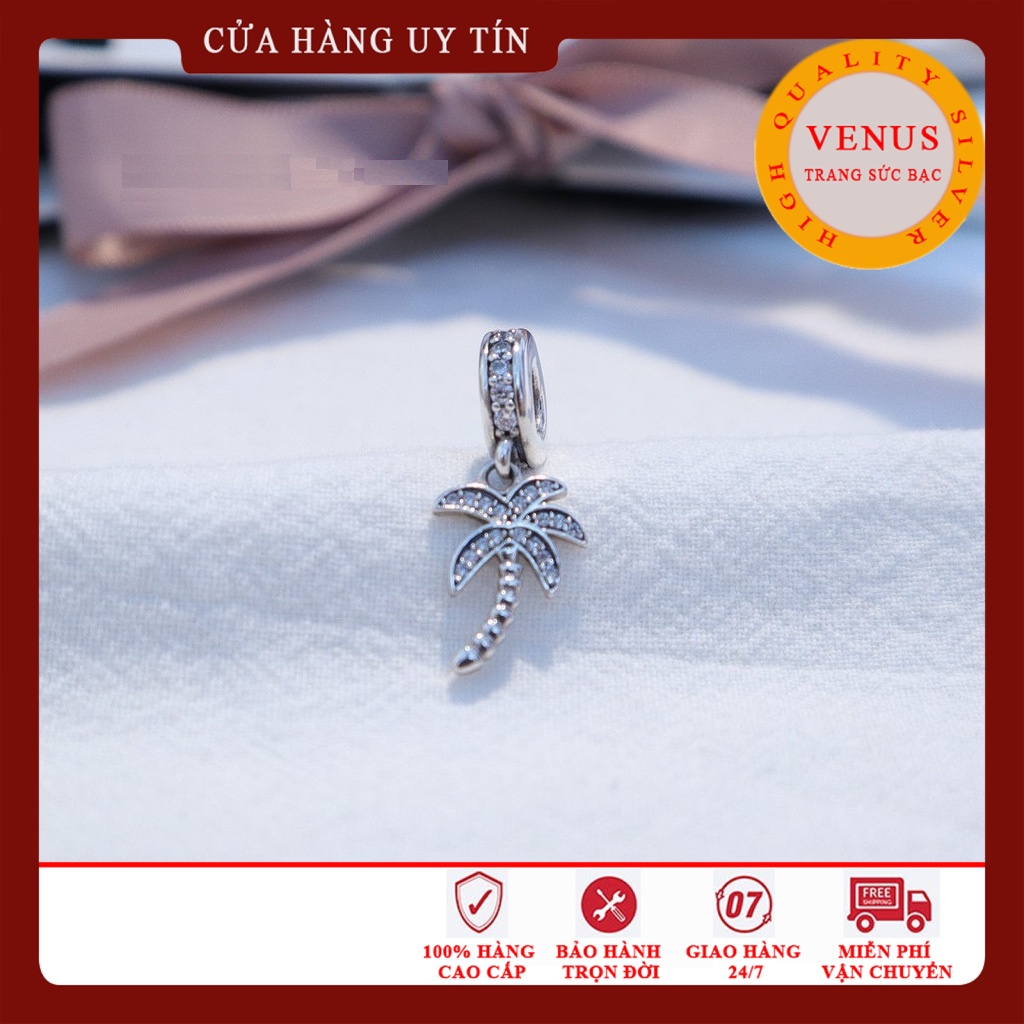 [Charm bạc 925 cao cấp] Charm treo cây dừa- Mã sản phẩm VENUSDUA