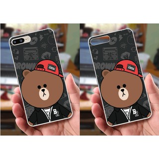 Ốp lưng iPhone 7 Plus / 8 Plus (dẻo viền trắng trong) - Hình Gấu Thỏ