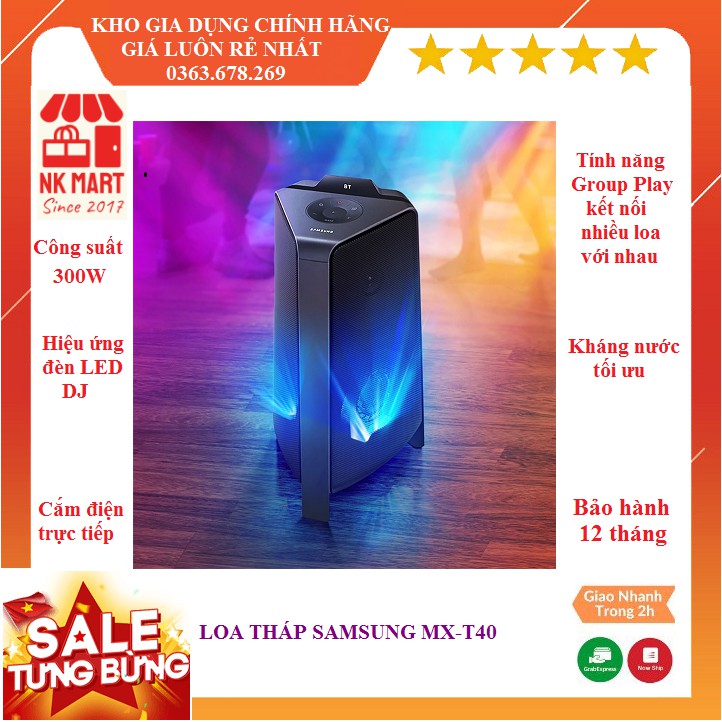 Loa tháp Samsung MX-T40 hàng chính hãng, bảo hành điện tử 12 tháng