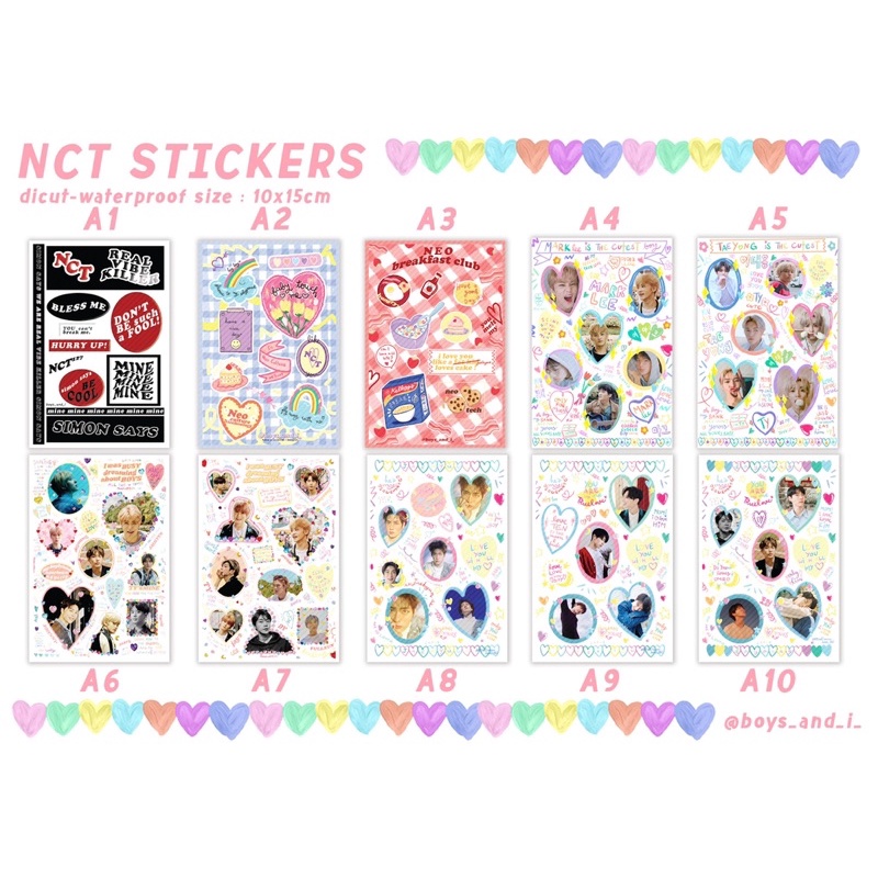NCT STICKER Lớp phủ chống nước Die-Cut có thể bóc vỏ và dán NCTDREAM NCT127 WAYV