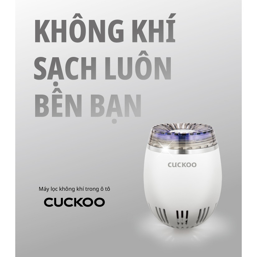 Máy lọc không khí ô tô CUCKOO AC-03V10W - Hàng Chính Hãng