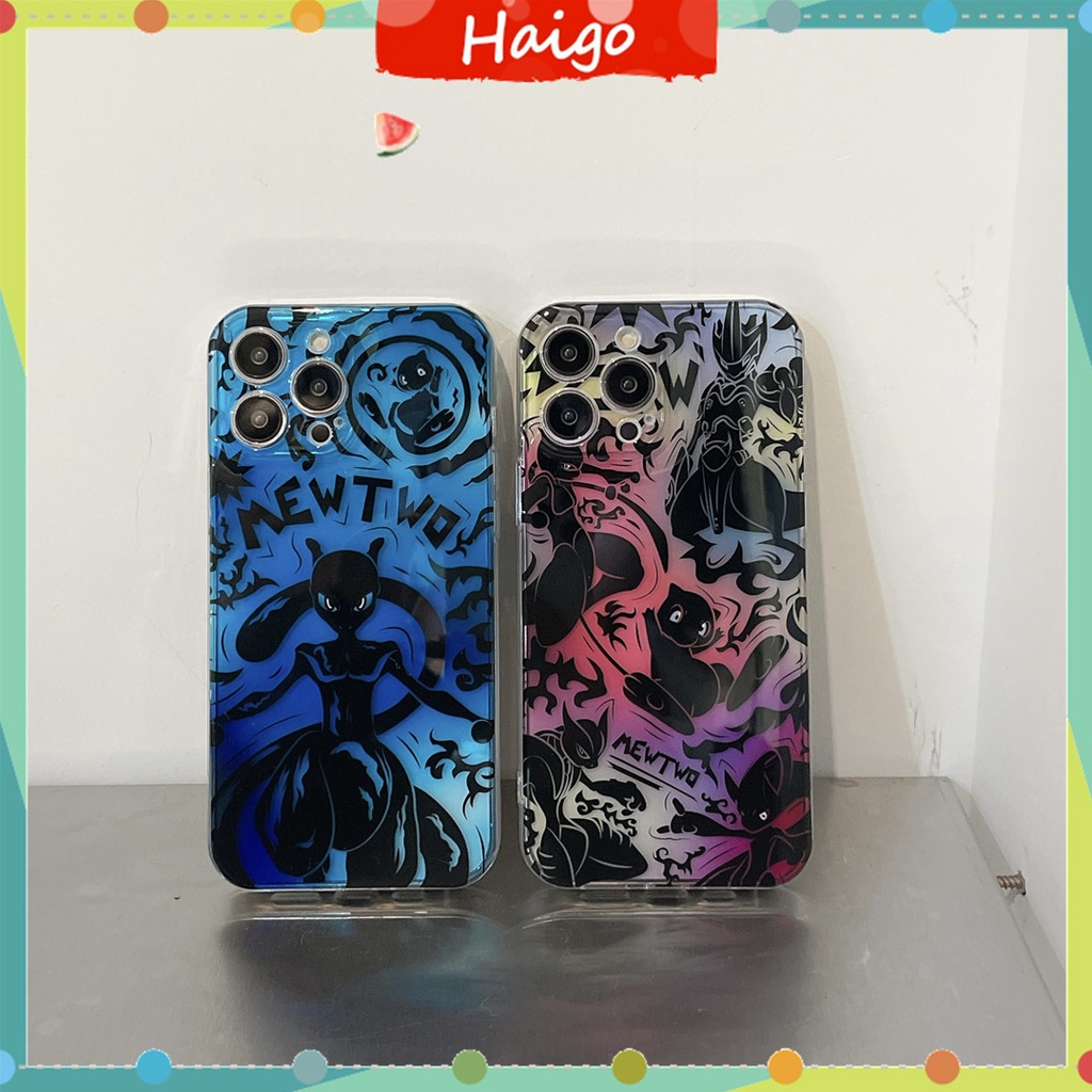 Ốp Điện Thoại Nhựa Cứng Trong Suốt In Hình Pokemon Mewtwo Cho iPhone14 13 12 Mini 11 PRO MAX 6 / 6s 7 / 8plus SE2 X / XS XR XSMAX #Hg5244