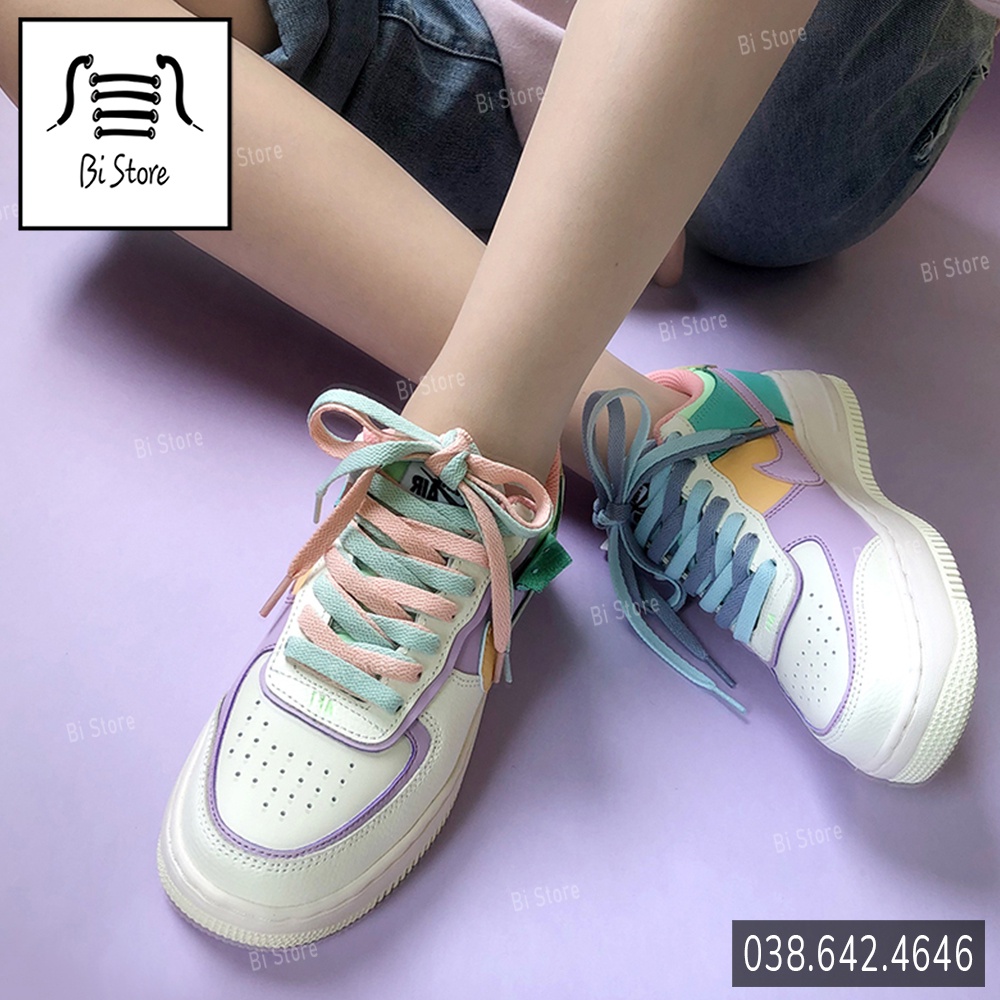 [Bảng 30 màu] Dây giày dẹt màu Pastel dài 1m2 - 1m6 dành cho các loại giày thể thao / sneaker nam nữ Nikee, Jordann, Das