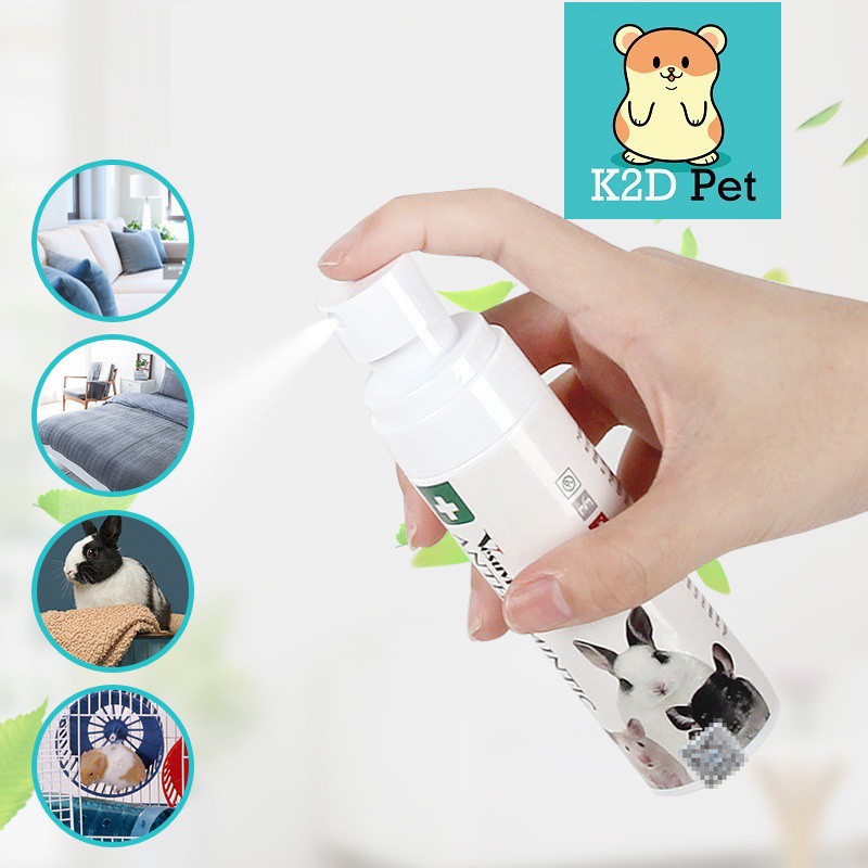 [100ml] Xịt kháng khuẩn, xịt khử mùi Jonsanty cho hamster, Guinea Pig (bọ ú, chuột lang), thỏ, sóc bắc mỹ, chinchilla