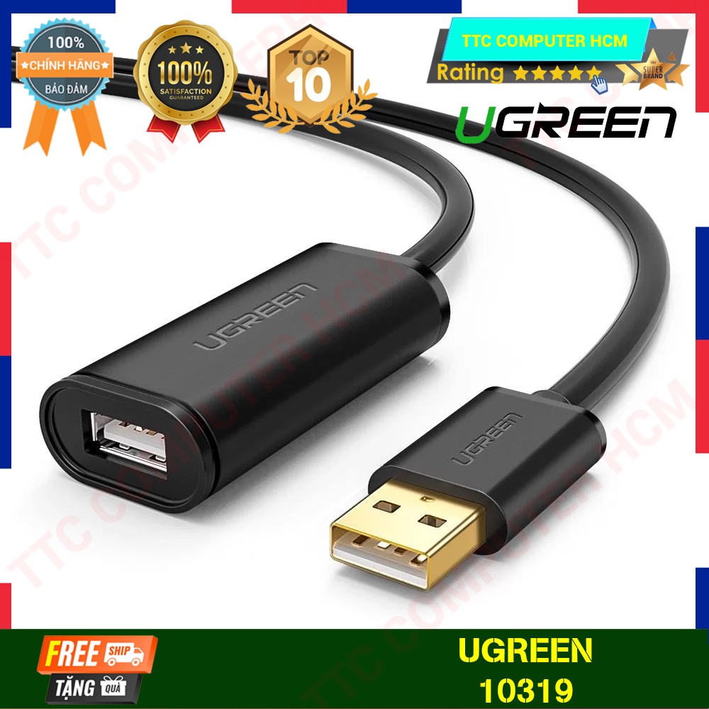 UGREEN 10319 | Cáp USB 2.0 Nối Dài Cao Cấp Ugreen 10319  US121  - HÀNG CHÍNH HÃNG