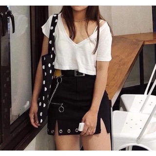 Áo croptop trơn- cổ tim 💓