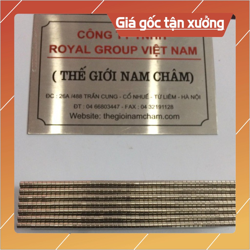 Nam châm viên 2x3mm, loại nam châm trắng đất hiếm siêu nhỏ