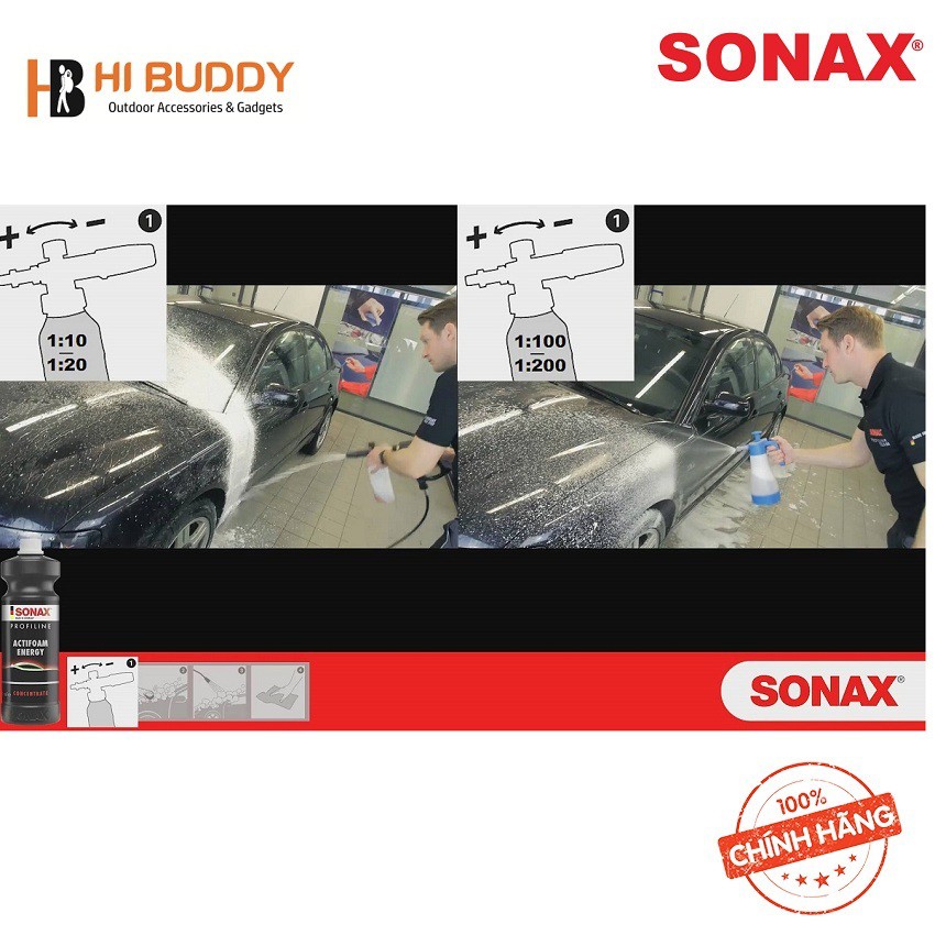 Nước Rửa Xe Bọt Tuyết SONAX Profiline ActiFoam Energy 618300 -1 lít