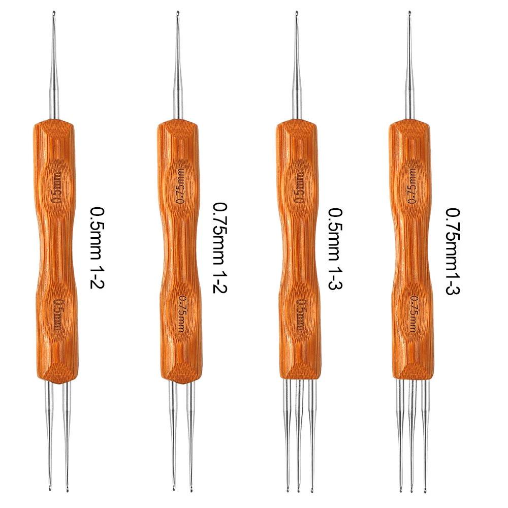 Kim Bện Tóc Bằng Tre 0.5mm / 0.75mm Phong Cách Thời Trang DIY