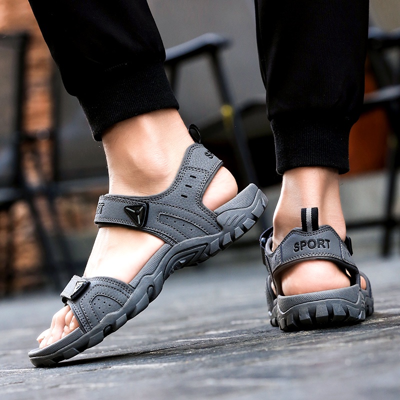 Sandal Da PU Cổ Polo Cao Cấp Cho Nam