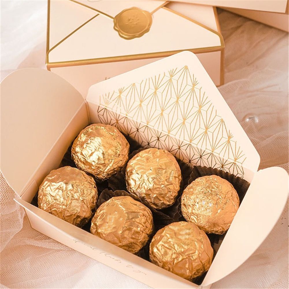 Set 5 Hộp Đựng Kẹo Dạng Gập Làm Thủ Công Nhiều Màu Sắc Sáng Tạo DIY