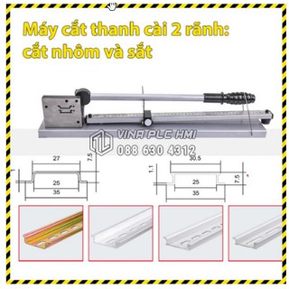 Máy cắt thanh cài, thanh ray loại 2 rãnh cắt cả nhôm và thép, có thước