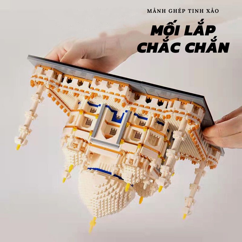 ĐỒ CHƠI XẾP HÌNH LẮP RÁP LĂNG MỘ TAJ MAHAL ẤN ĐỘ 3D MÔ HÌNH TÒA NHÀ KIẾN TRÚC KỲ QUAN THẾ GIỚI ĐỀN MỘ