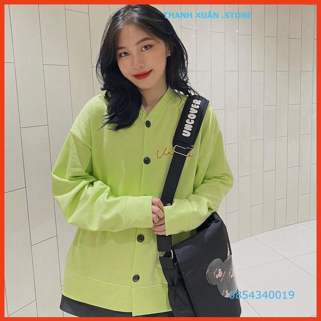 ÁO KHOÁC FOOL'S GAME UNCOVER UNISEX 5 MÀU - ÁO KHOÁC CARDIGAN NỈ DA CÁ XANH NEON ĐEN TRẮNG CAM 👗 💝 - TXShop