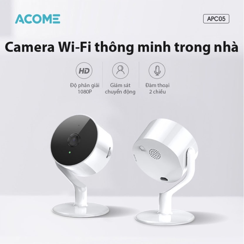 [Mã 154ELSALE2 giảm 7% đơn 300K] Camera wifi trong nhà ACOME APC05 độ phân giải full HD 1080P - Bảo hành chính hãng