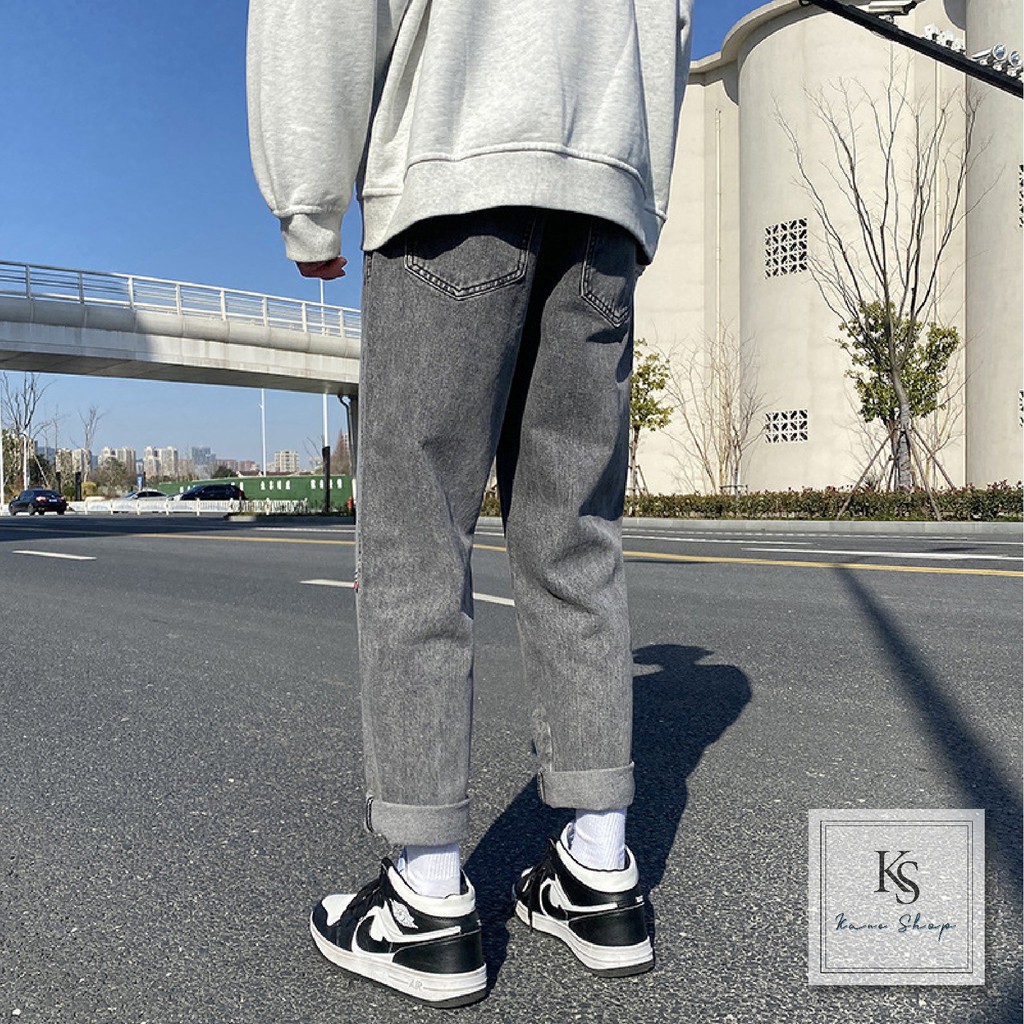 Quần Jean nam ống rộng KANE, Quần Jean baggy phong cách Hàn Quốc cao cấp | BigBuy360 - bigbuy360.vn