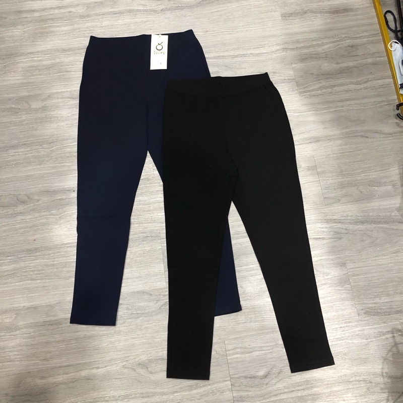 (CÓ VIDEO THẬT) Quần legging nữ Ivory cạp cao co giãn, quần legging dài gen bụng mỏng nhẹ 2 màu siêu đẹp