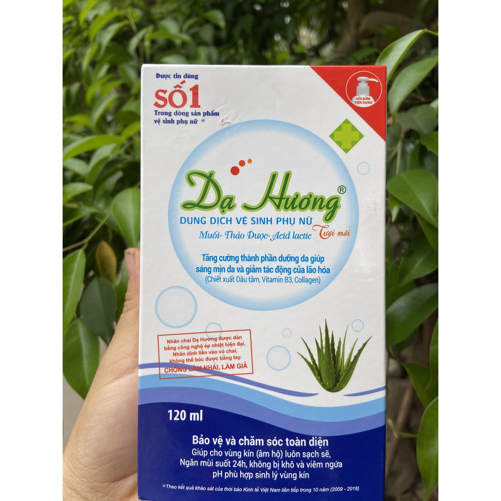 DUNG DỊCH VỆ SINH PHỤ NỮ DẠ HƯƠNG 120ml