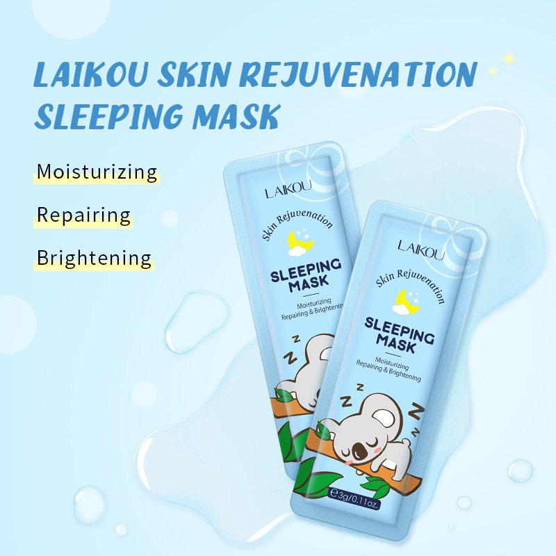 Bộ 1 Mặt Nạ Ngủ LAIKOU Phục Hồi Và Làm Sáng Da 3ml